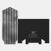 Ballotins 50e Anniversaire Rayures Argentées Merci (Déplié)