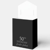 Ballotins 50e Anniversaire Rayures Argentées Merci (Ouvrir)
