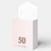 Ballotins 50e anniversaire rose rose or parties scintillant  (Ouvert)