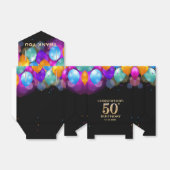 Ballotins 50e fête d'anniversaire Ballons noirs et or (Déplié)