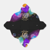 Ballotins 50e fête d'anniversaire Ballons noirs et or (Déplié)