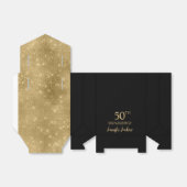 Ballotins 50th Birthday Gold Thank You Favor Box (Déplié)