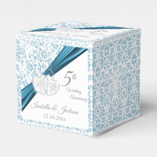 Ballotins 5e Anniversaire de Mariage Bleu (Verso)
