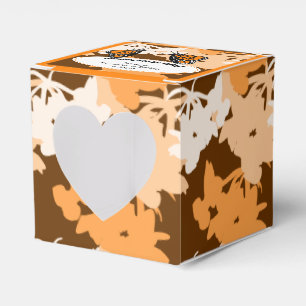 Ballotins 5e Anniversaire Papillon Monarch Orange Paire Cœur