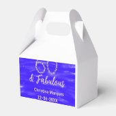 Ballotins 60 & fabuleux anniversaire bleu argent ajouter nom (Arrière)