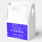 Ballotins 60 & fabuleux anniversaire bleu argent ajouter nom (Ouvert)
