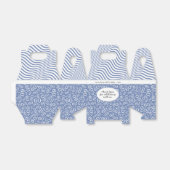 Ballotins 60e anniversaire bleu et blanc Motif numérique (Déplié)