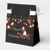 Ballotins 60e anniversaire bougies Merci invités (Arrière)