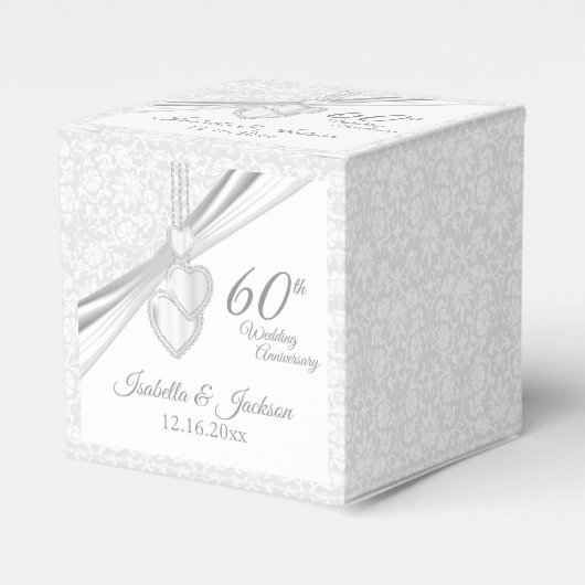 Ballotins 60e anniversaire du Mariage Diamond sur Blanc (Verso)