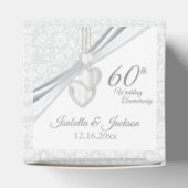 Ballotins 60e anniversaire du Mariage Diamond sur Blanc (Haut)