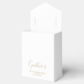 Ballotins 60e anniversaire Elegant Gold Confetti Blanc (Ouvert)