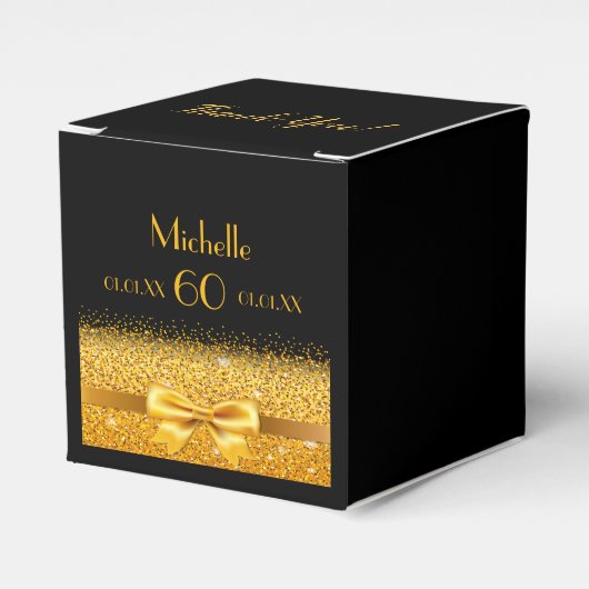 Ballotins 60e anniversaire fête noir or merci (Verso)