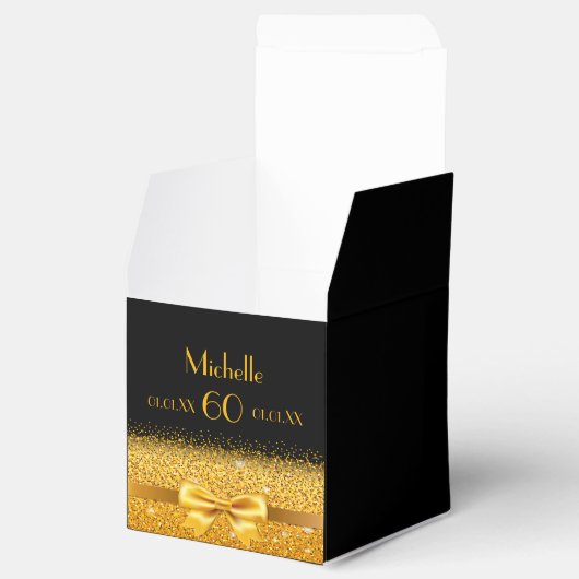Ballotins 60e anniversaire fête noir or merci (Ouvert)