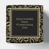 Ballotins 60e photo Keepsaké - Motif de numéro noir/or (Haut)