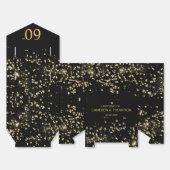 Ballotins 60th Birthday  Black & Gold Confetti Personalized (Déplié)