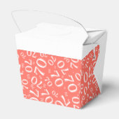 Ballotins 70e anniversaire Coral / Motif de numéro blanc (Arrière)