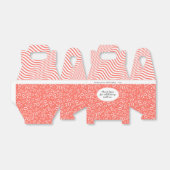 Ballotins 70e anniversaire Coral/Motif numérique blanc (Déplié)