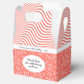 Ballotins 70e anniversaire Coral/Motif numérique blanc (Ouvert)