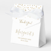 Ballotins 70e Anniversaire Elegant Gold Confetti Blanc (Verso)