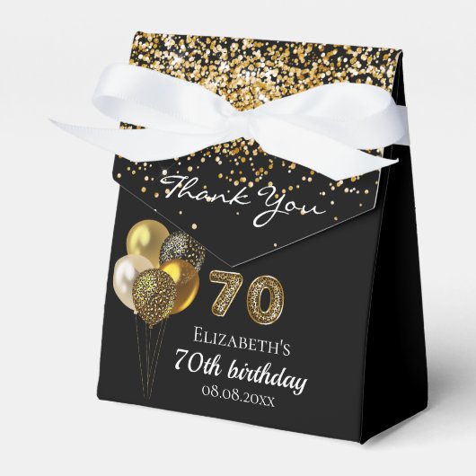 Ballotins 70e anniversaire léopard d'or noir merci (Verso)