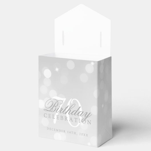 Ballotins 70e anniversaire Merci Argent Bokeh Feu d'étincell (Ouvert)