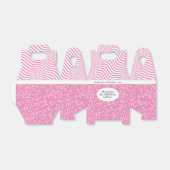 Ballotins 70e anniversaire Motif de numéro rose/blanc (Déplié)