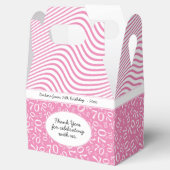 Ballotins 70e anniversaire Motif de numéro rose/blanc (Ouvert)