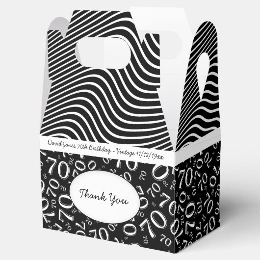 Ballotins 70e anniversaire noir/blanc Motif numérique (Ouvert)