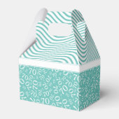 Ballotins 70e anniversaire Turquoise/Motif numérique blanc (Arrière)