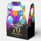 Ballotins 70e fête d'anniversaire Ballons noirs et or (Ouvert)