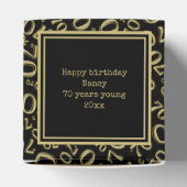 Ballotins 70e photo Keepsaké - Motif de numéro noir/or (Haut)