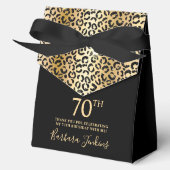 Ballotins 70th Birthday Gold Leopard Print Thank You (Recto)