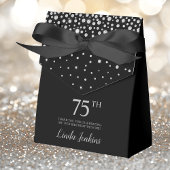 Ballotins 75e anniversaire Black Sparkly Merci