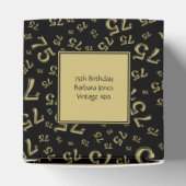 Ballotins 75e anniversaire de la fête Gold/Black Numéro moti (Haut)