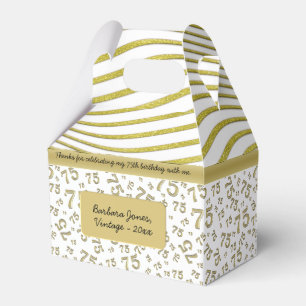 Ballotins 75e anniversaire Gold and White Collage Motif