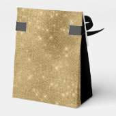 Ballotins 75th Birthday Gold Thank You Favor Box (Arrière)