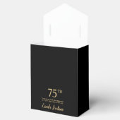 Ballotins 75th Birthday Gold Thank You Favor Box (Ouvert)