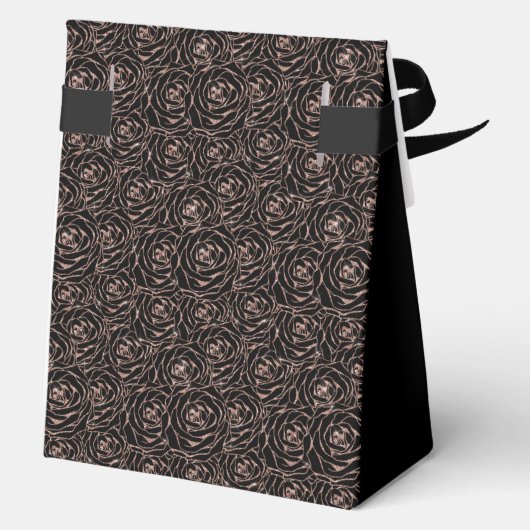 Ballotins 75th Birthday Rose Gold Glitter Roses Thank You (Verso)