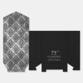 Ballotins 75th Birthday Silver Damask Thank You (Déplié)