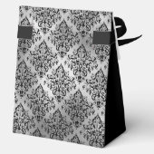 Ballotins 75th Birthday Silver Damask Thank You (Verso)