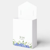 Ballotins 80e anniversaire Blue Hydrangeas Merci (Ouvert)