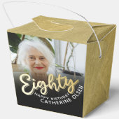 Ballotins 80e anniversaire Eighty script or noir photo (Verso)