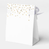 Ballotins 80e anniversaire Elegant Gold Confetti Blanc (Arrière)