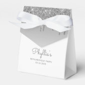 Ballotins 80e anniversaire Elégant Parties scintillant d'arg (Verso)