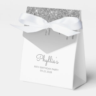 Ballotins 80e anniversaire Elégant Parties scintillant d'arg