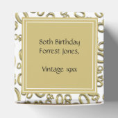 Ballotins 80e anniversaire Gold/White Numéro Motif (Haut)