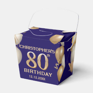 Ballotins 80e Anniversaire Marine Bleu et Ballons d'or