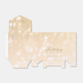 Ballotins 80e anniversaire Merci Gold Bokeh éclairs (Déplié)