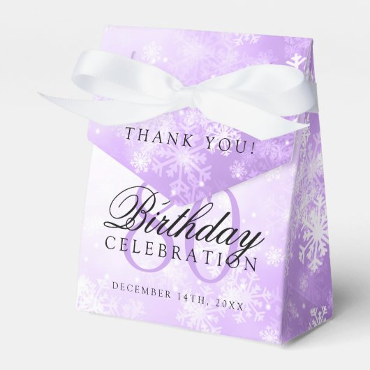 Ballotins 80e anniversaire Merci violet hiver Wonderland (Verso)