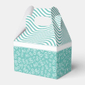 Ballotins 80e anniversaire Turquoise/blanc Numéro Motif 80 (Arrière)